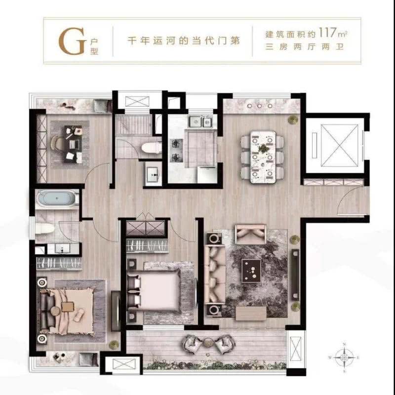 运河宝龙观邸户型图